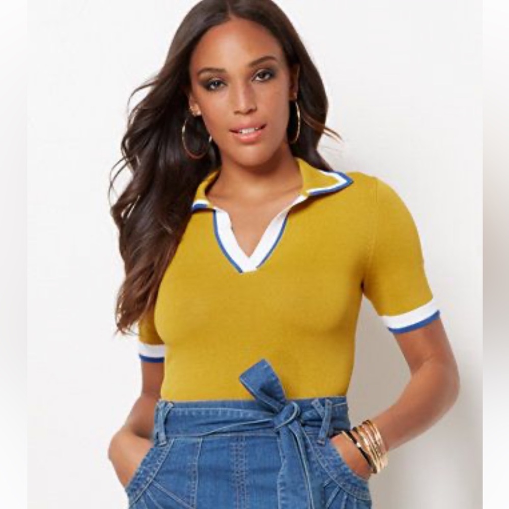 NY & Co. Eva Mendes Collection NWOT Polo Sweater size M
